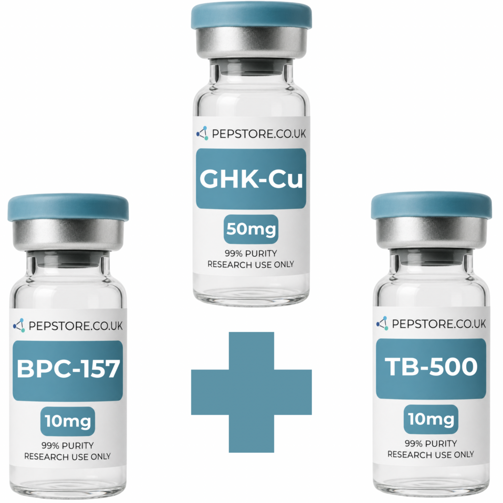 research bundle (glow) 70mg ghk cu 50mg, bpc 157 10mg, tb 500 10mg